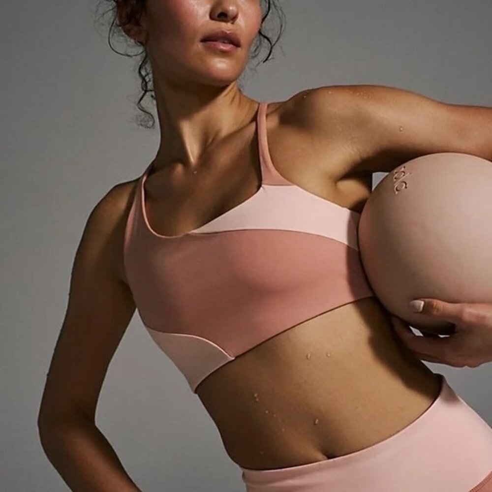 FP Movement by Free People Pink Colorblock Sports Bra